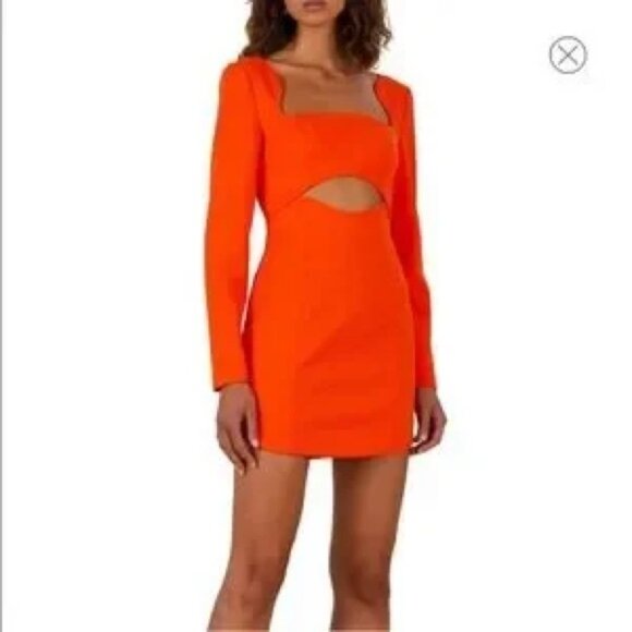 MISHA Hazel Cutout Long Sleeve Cocktail Dress - Picture 2 of 4